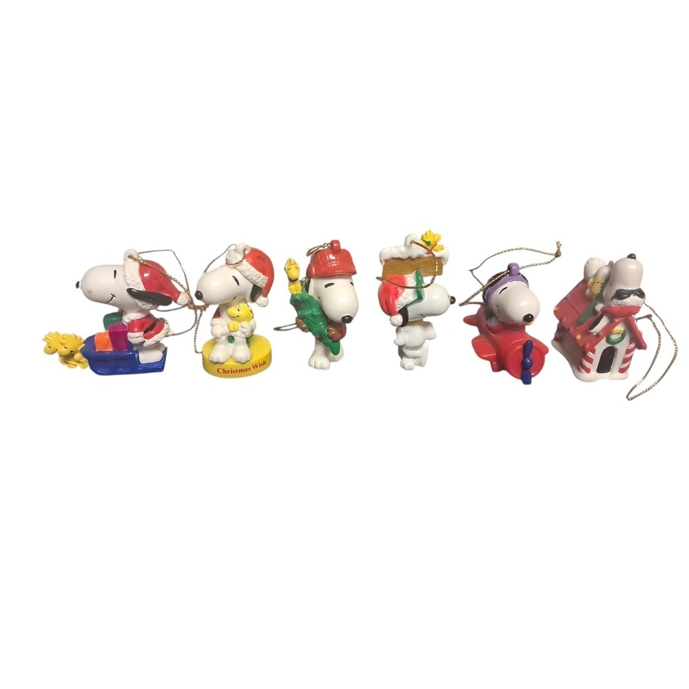 Snoppy Ornaments‎ Lot Of 6